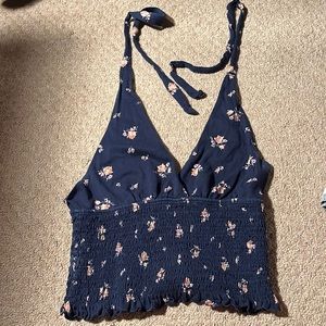 Medium Halter top from American Eagle. Floral patterns.
